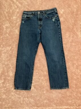 Levi's Men's Straight Jeans in Dark Blue Denim